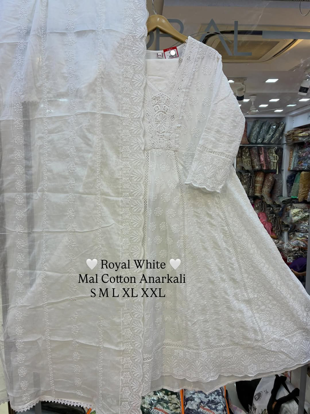 SAFA Beautiful 3PCS Mull Cotton Anarkali