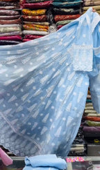 Beautiful Mull Cotton Anarkali 3PCS