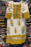 Premium Printed Cotton 3PC Lace Work Suit