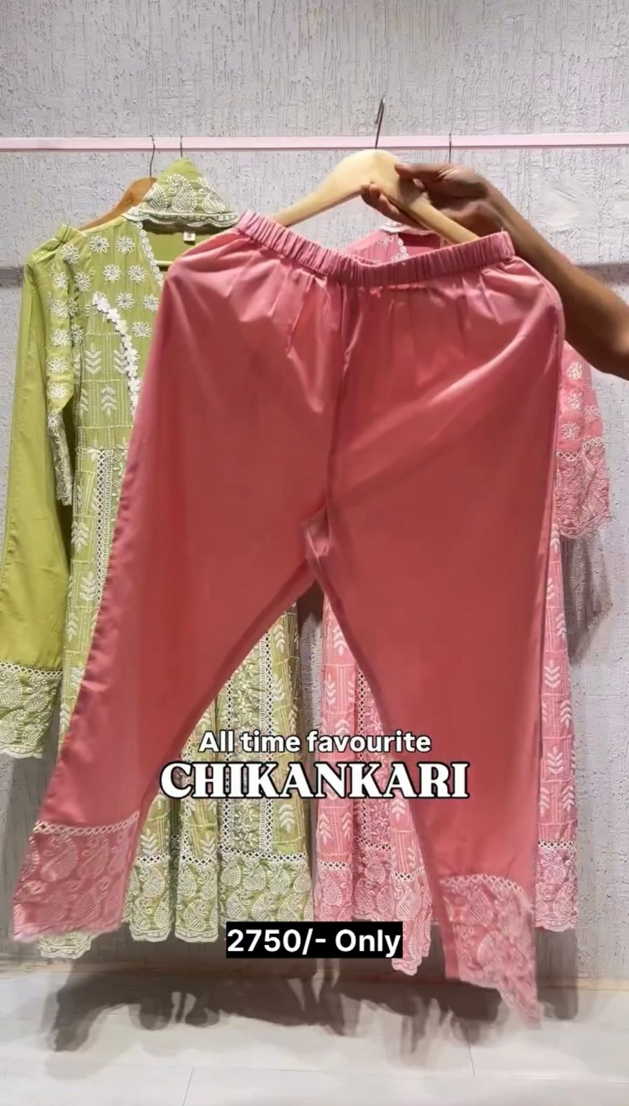 New Chikankari Cotton Anarkali 3PC Suit