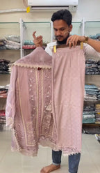 Luxury Embroidered Organza 3-Piece Suit