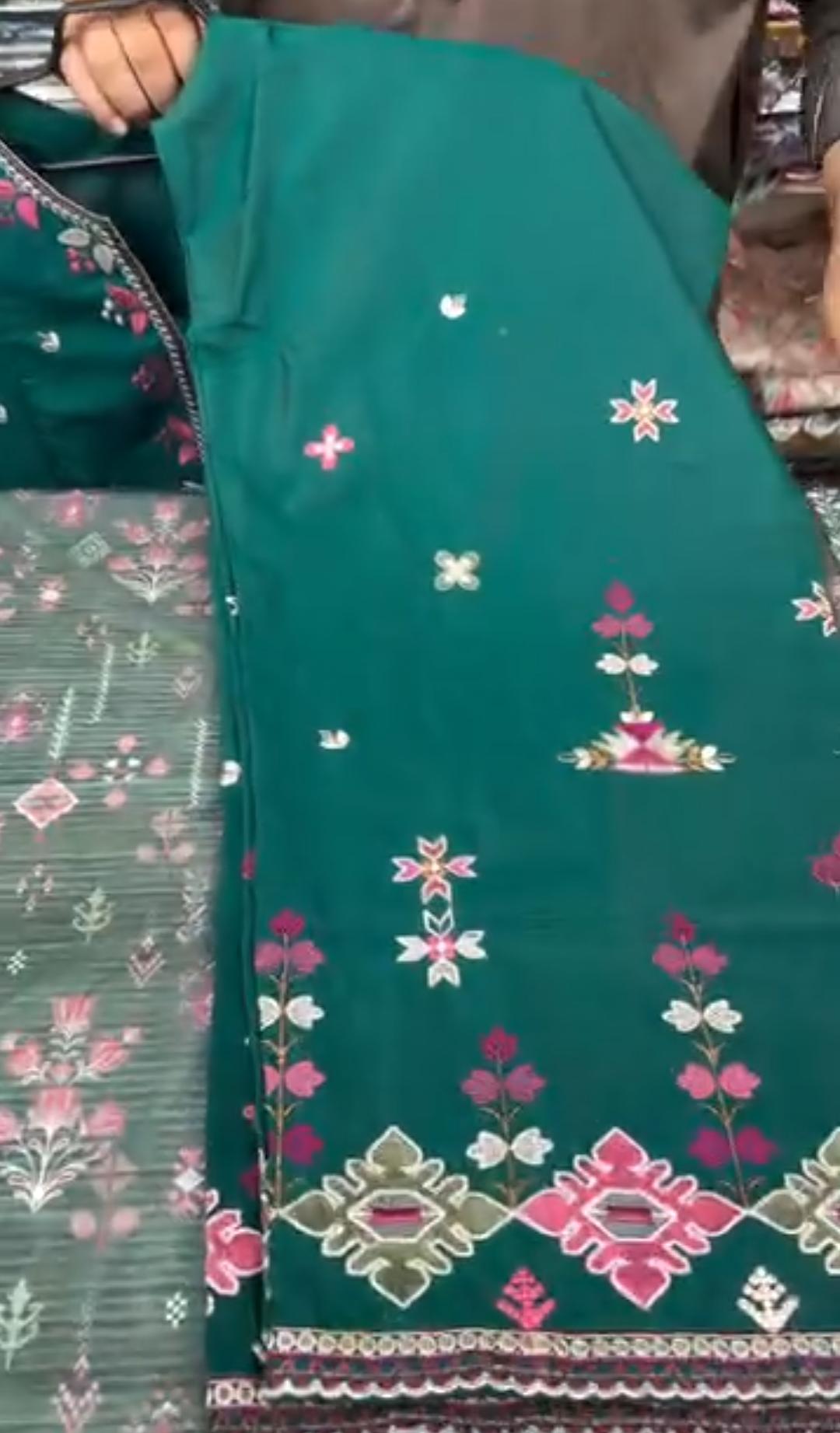 Summer Collection 3 Piece Embroidered Suit for Women
