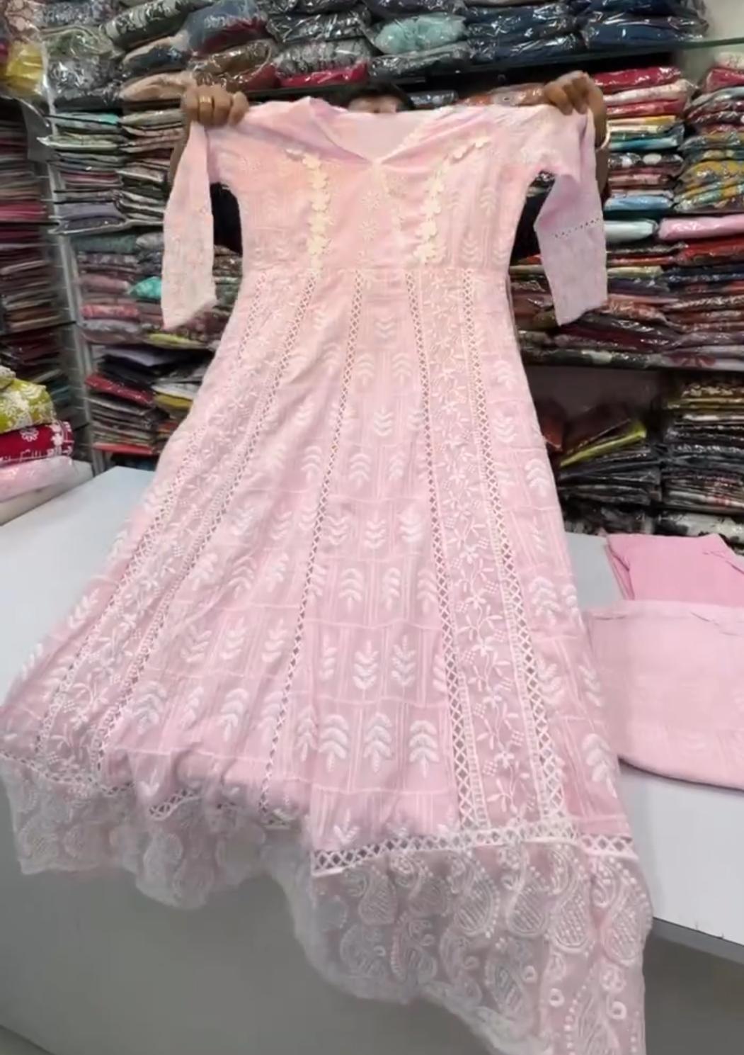 3PCS Chikankari Style Suit Set Summer Collection