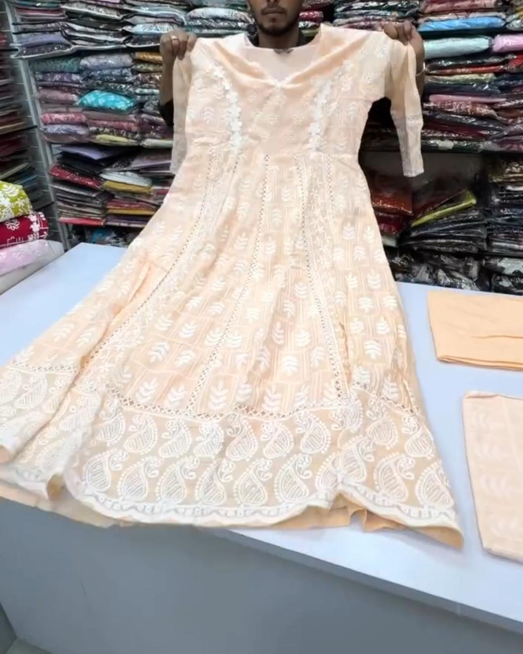 3PCS Chikankari Style Suit Set Summer Collection