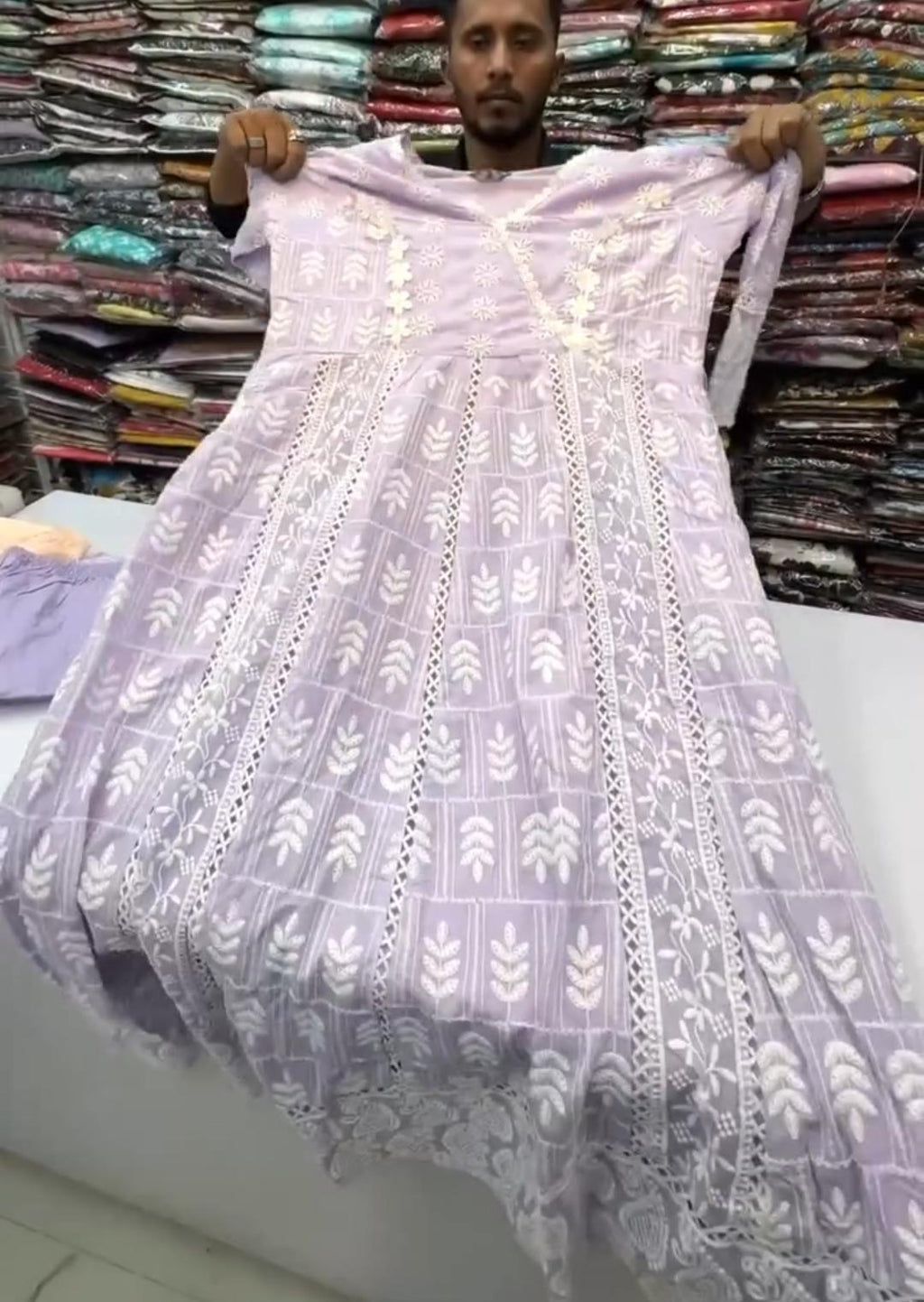 3PCS Chikankari Style Suit Set Summer Collection