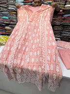 3PCS Chikankari Style Suit Set Summer Collection