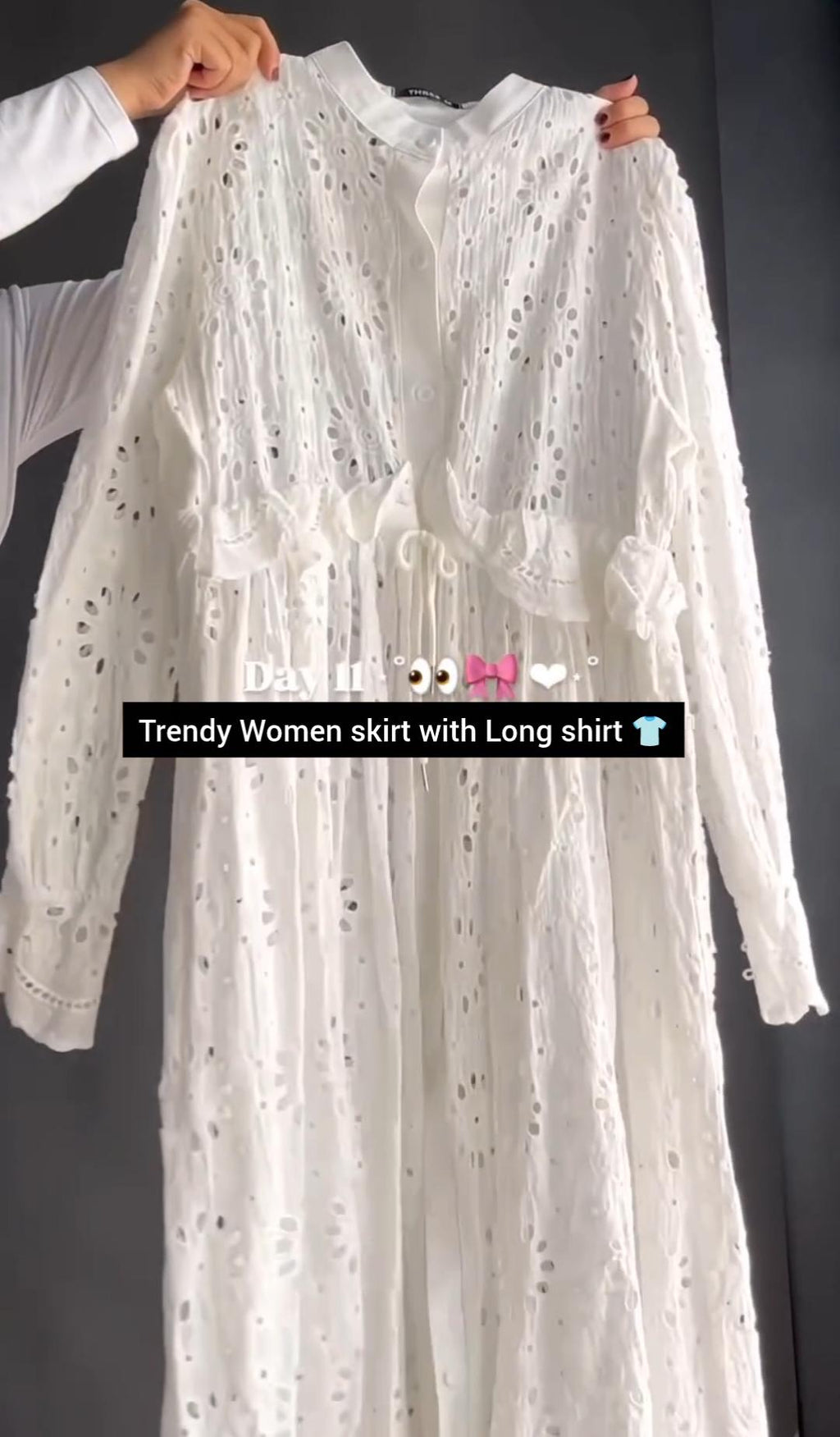 Trendy Women Skirt with Long Shirt