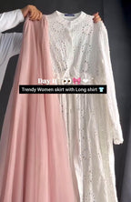 Trendy Women Skirt with Long Shirt