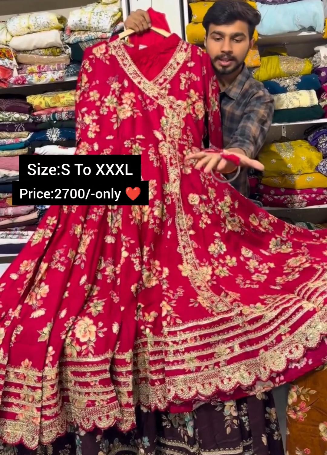 Premium 3-Piece Floral Frock Suit
