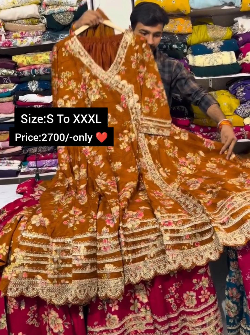 Premium 3-Piece Floral Frock Suit
