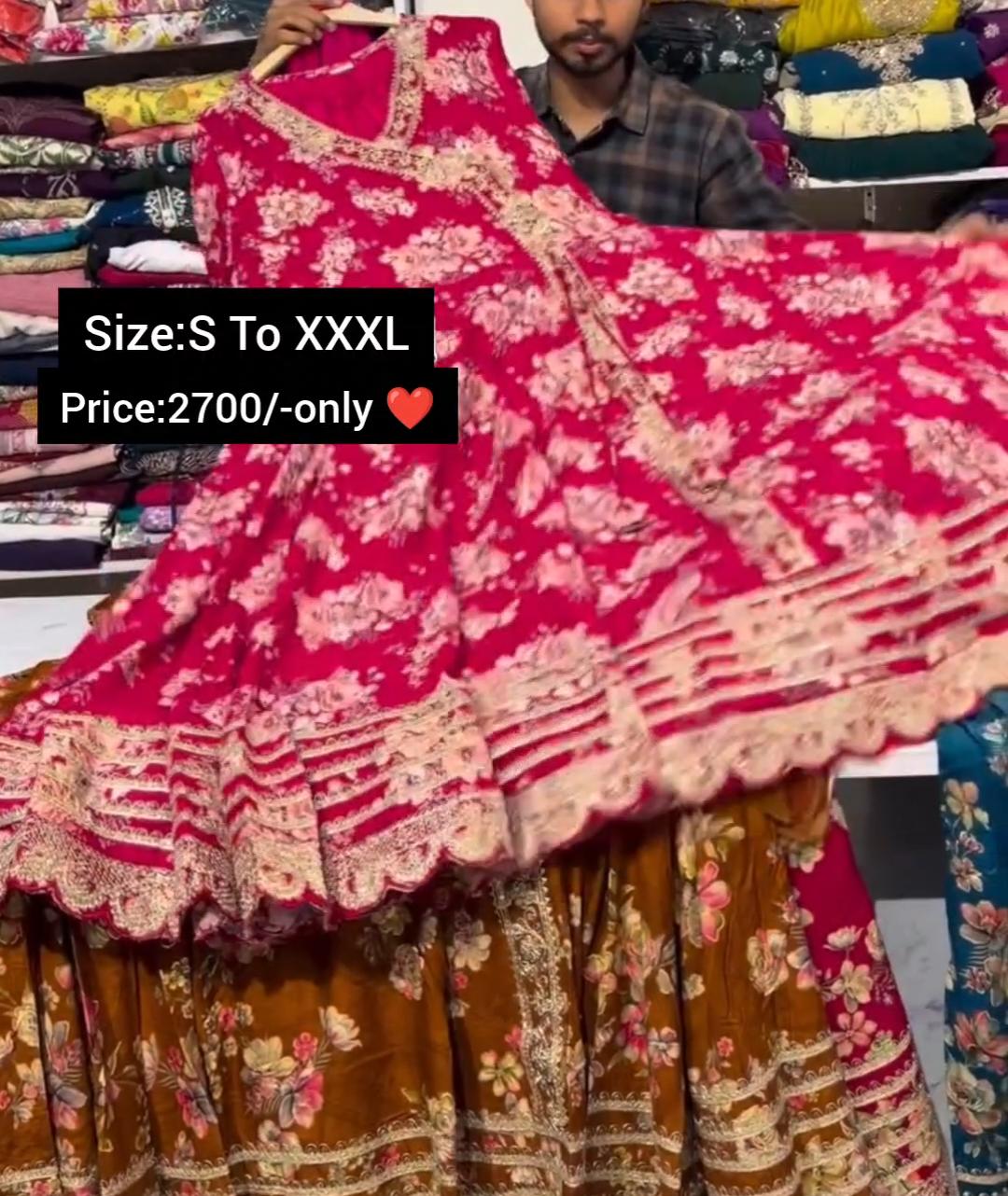 Premium 3-Piece Floral Frock Suit