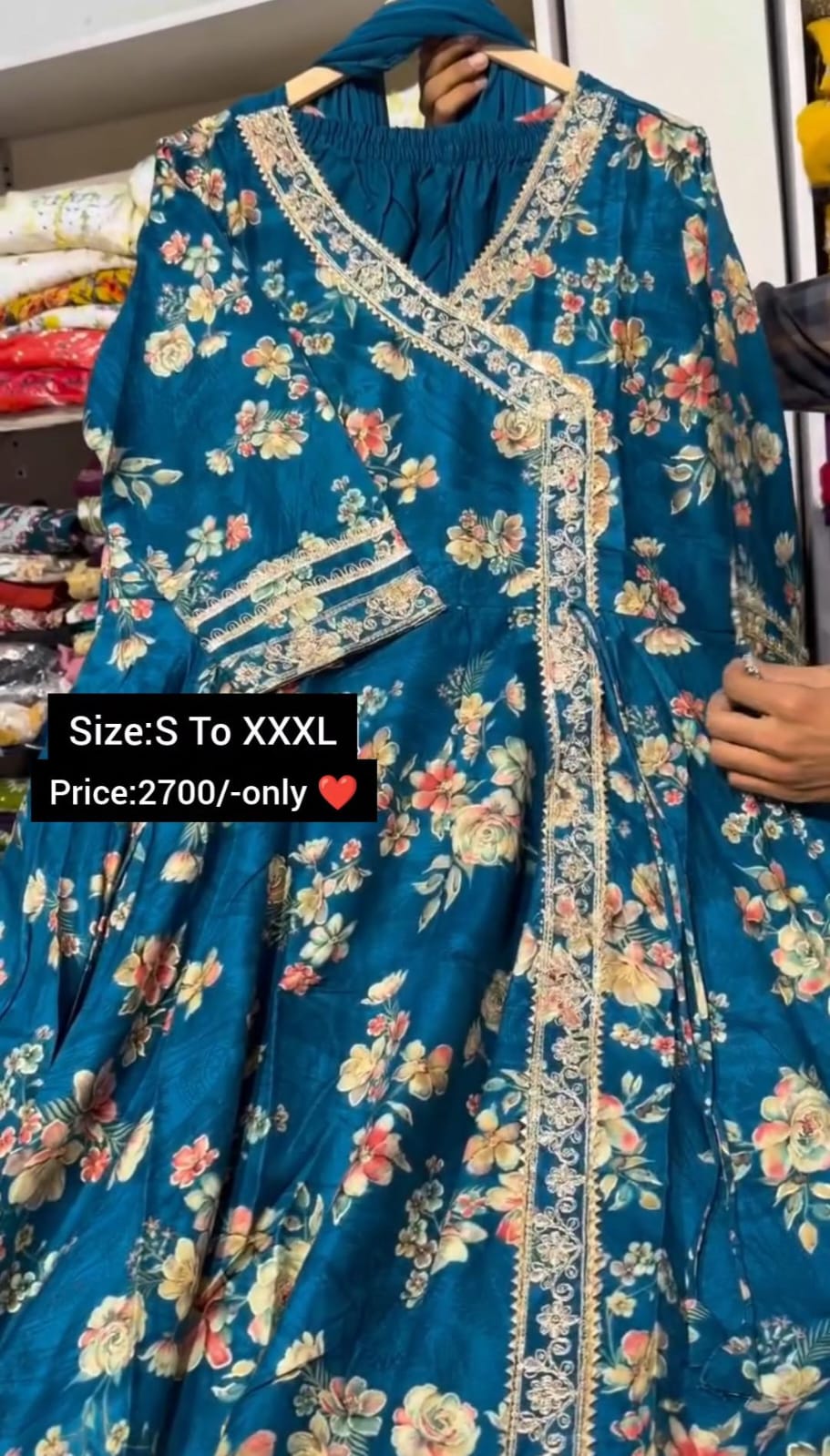 Premium 3-Piece Floral Frock Suit