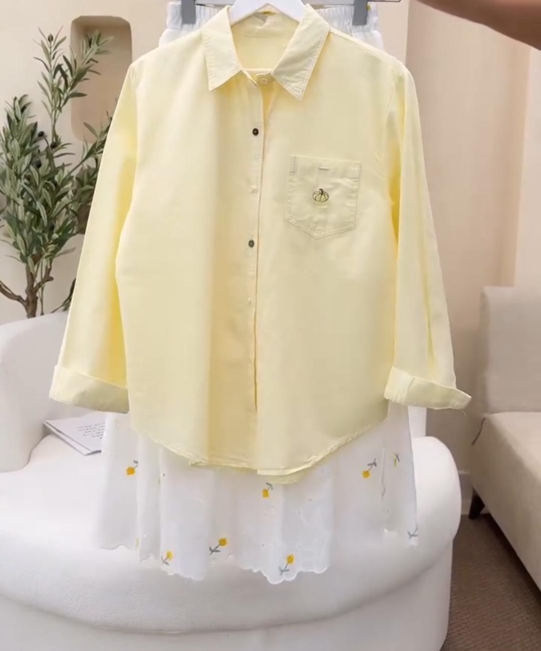Summer Trendy 2-Piece Shirt & Skirt Set
