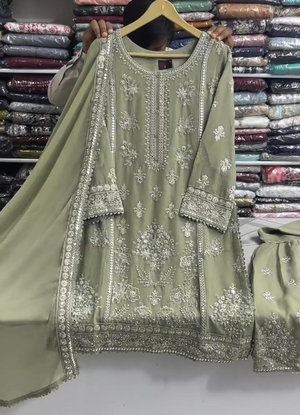 Embroidered Garara 3 Piece Suit