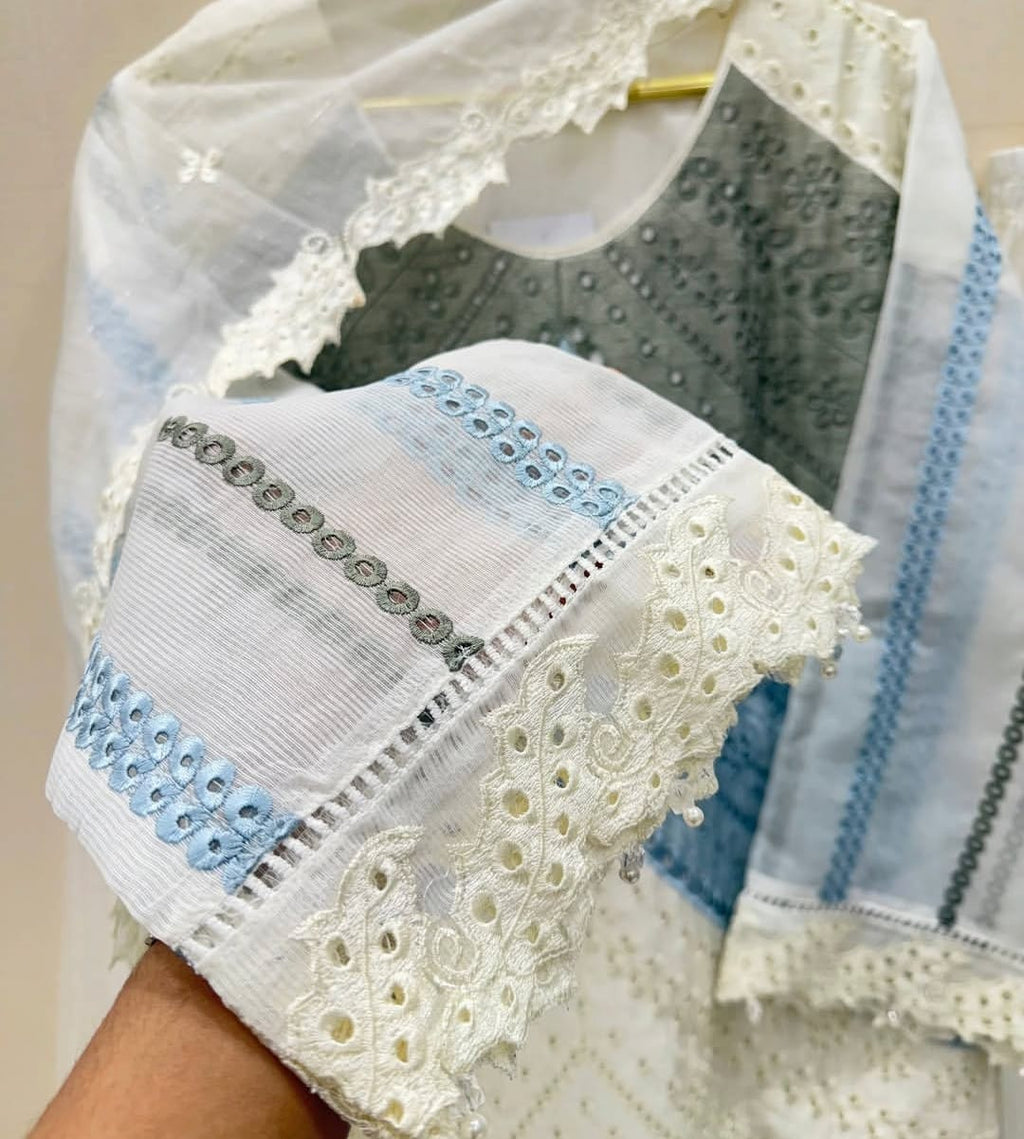 Women Chikankari 3-Piece Suit for Women