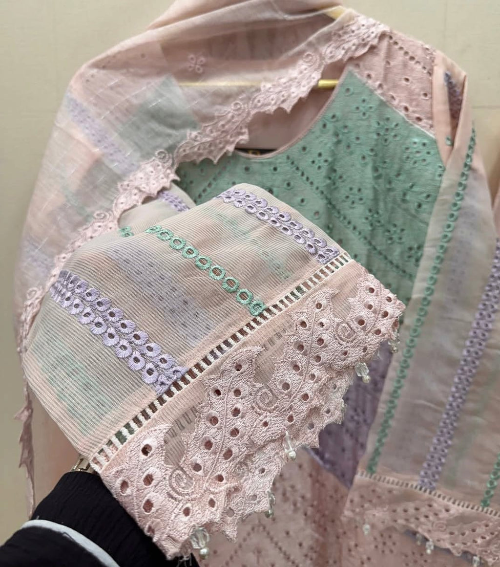 Women Chikankari 3-Piece Suit for Women