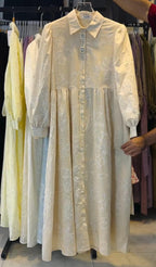 Women Premium Cotton Embroidered Maxi Dress
