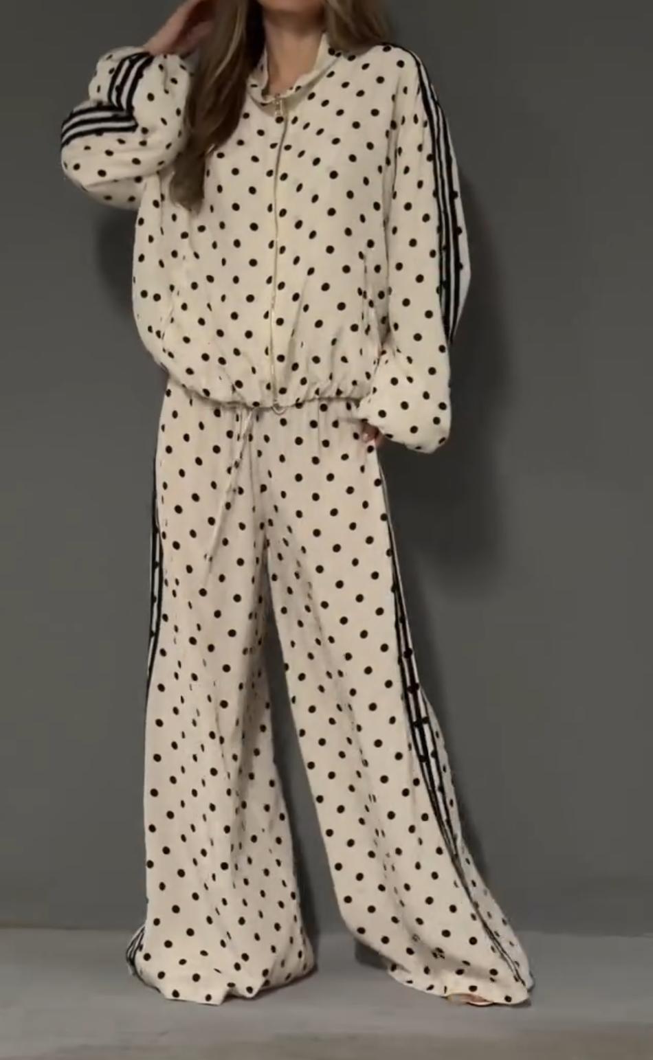 Buy1 Get1 Free Women Polka Dot Co-Ord Set
