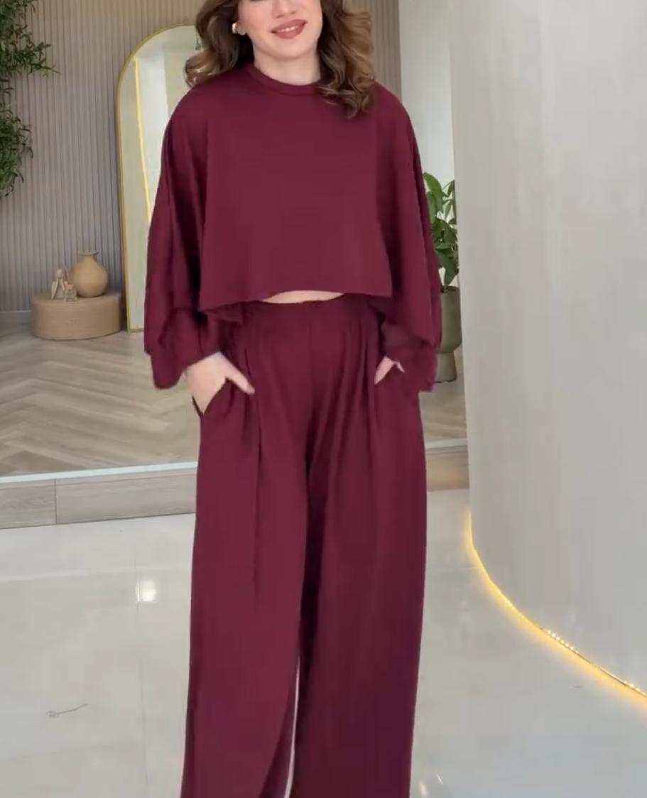 Women Cap Style Co-Ord Set – 2 Pcs