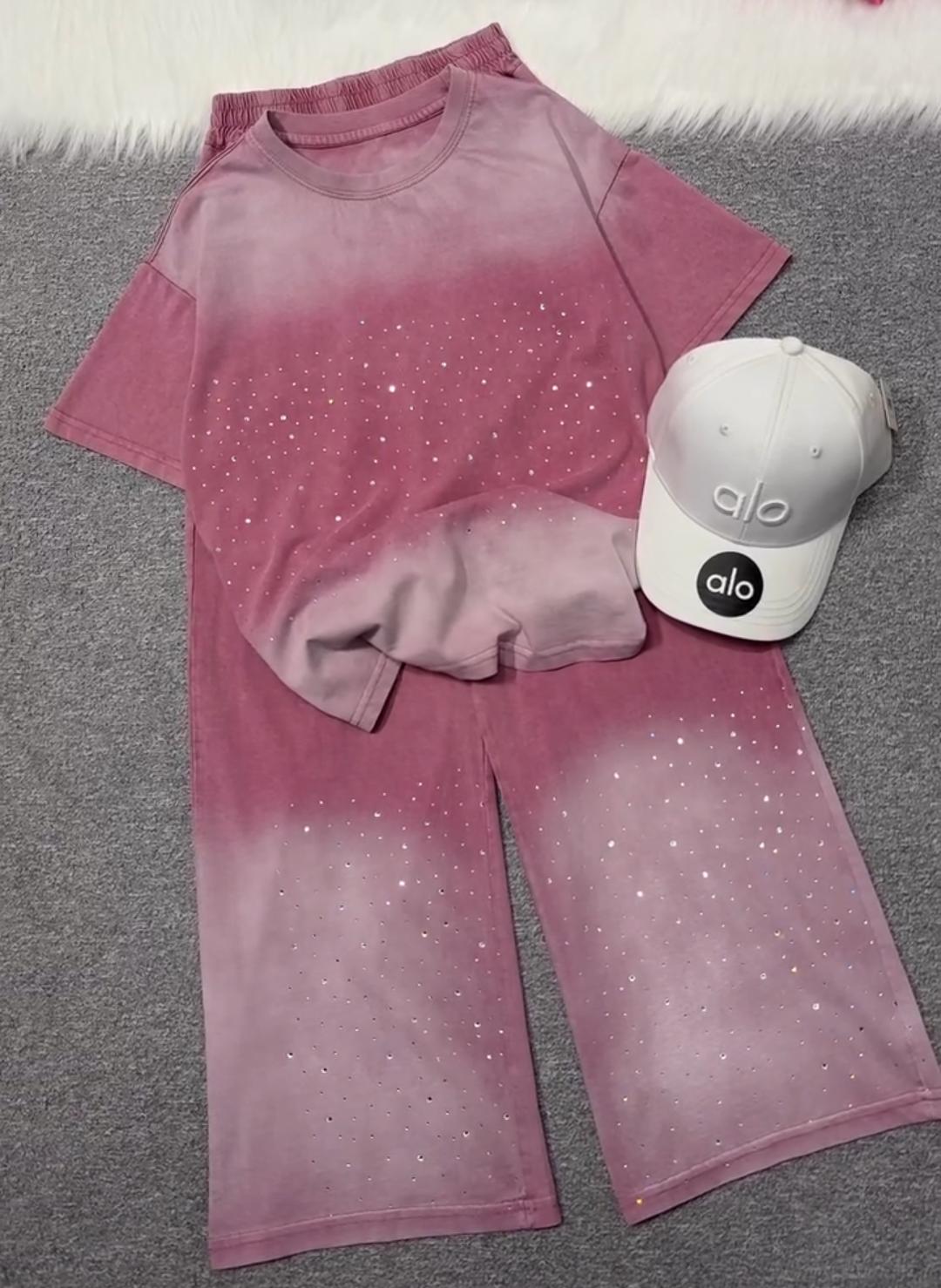 Women's Trendy T-Shirt with Plazo Set