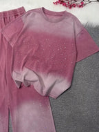 Women's Trendy T-Shirt with Plazo Set