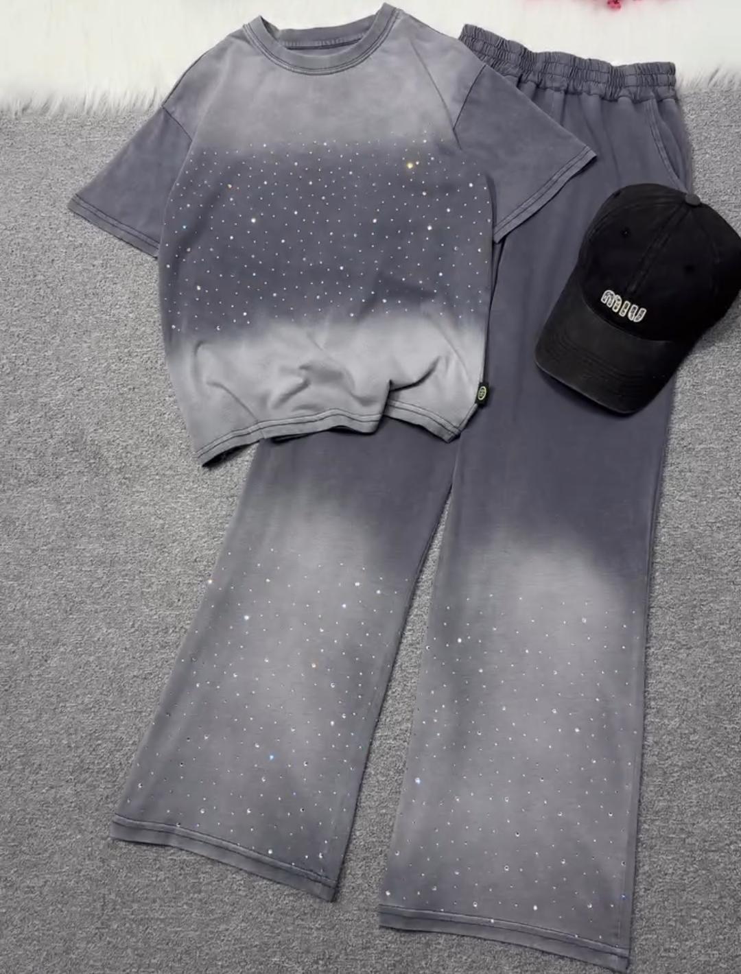 Women's Trendy T-Shirt with Plazo Set