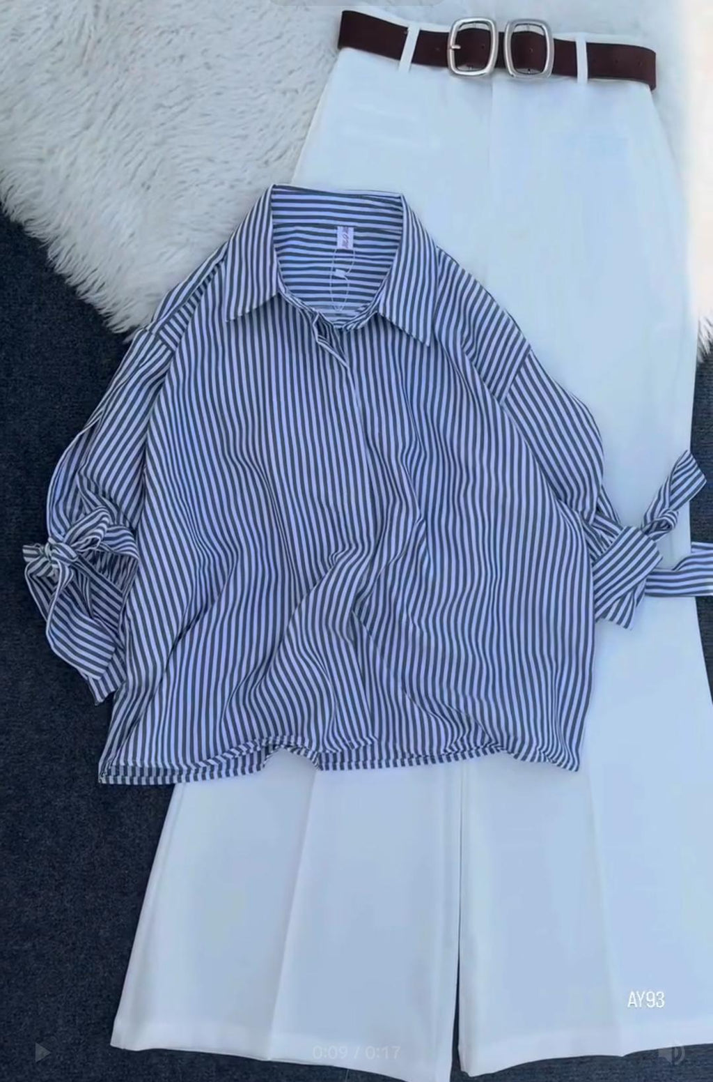 Summer Shirt with Wide-Leg Pant Set for Women