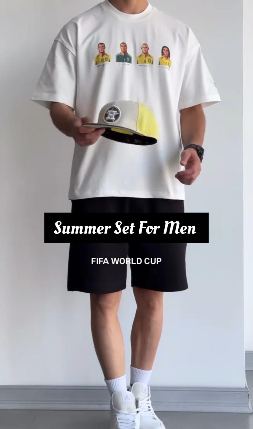 Pack of 3 Summer Set T-Shirts &amp; Shorts for Men