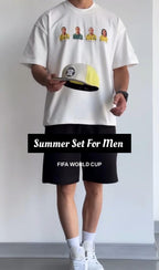 Pack of 3 Summer Set T-Shirts &amp; Shorts for Men