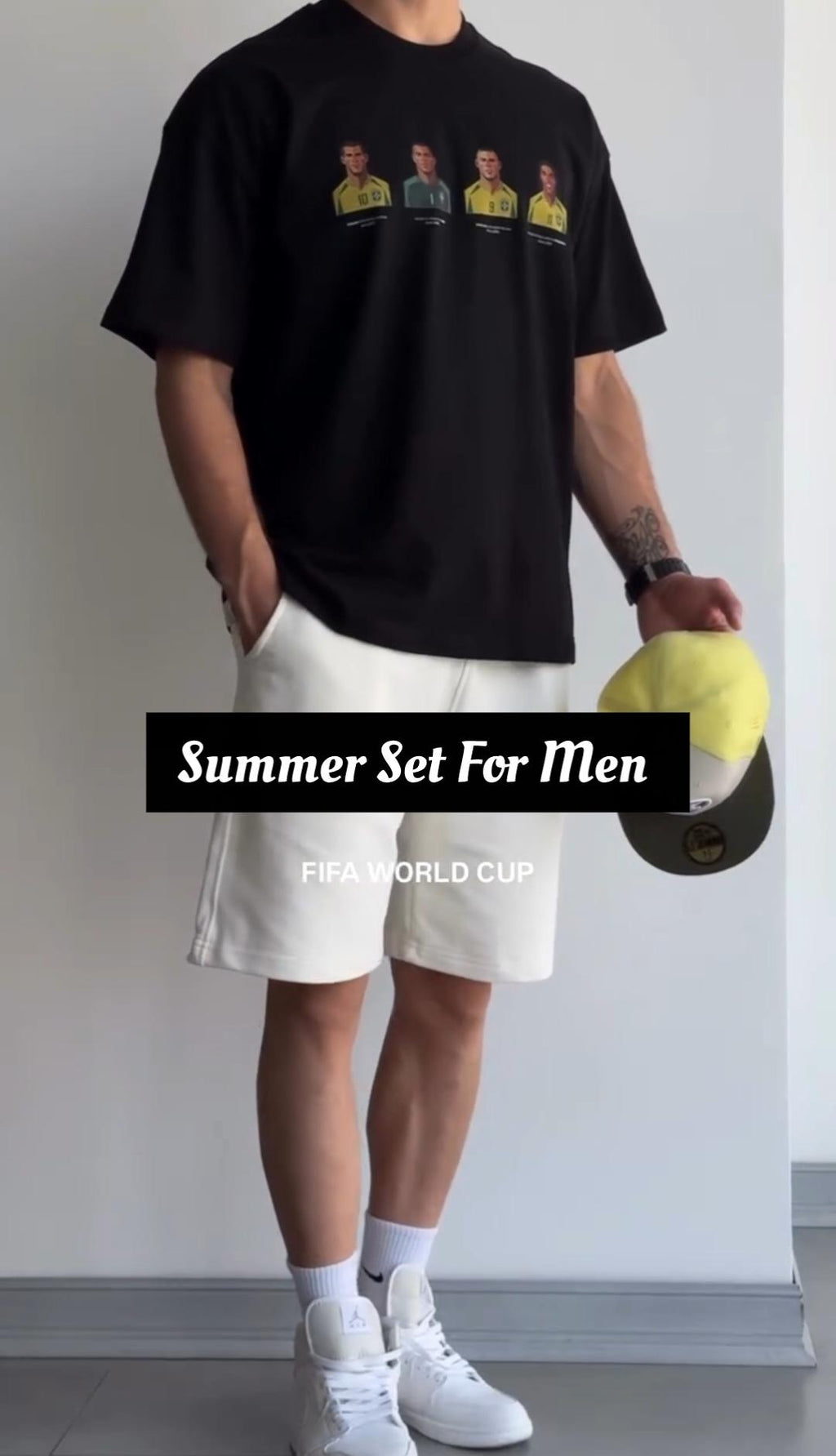 Pack of 3 Summer Set T-Shirts &amp; Shorts for Men