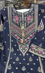 Summer Collection 3 Piece Embroidered Suit for Women