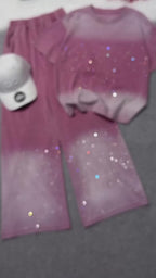 Women's Trendy T-Shirt with Plazo Set