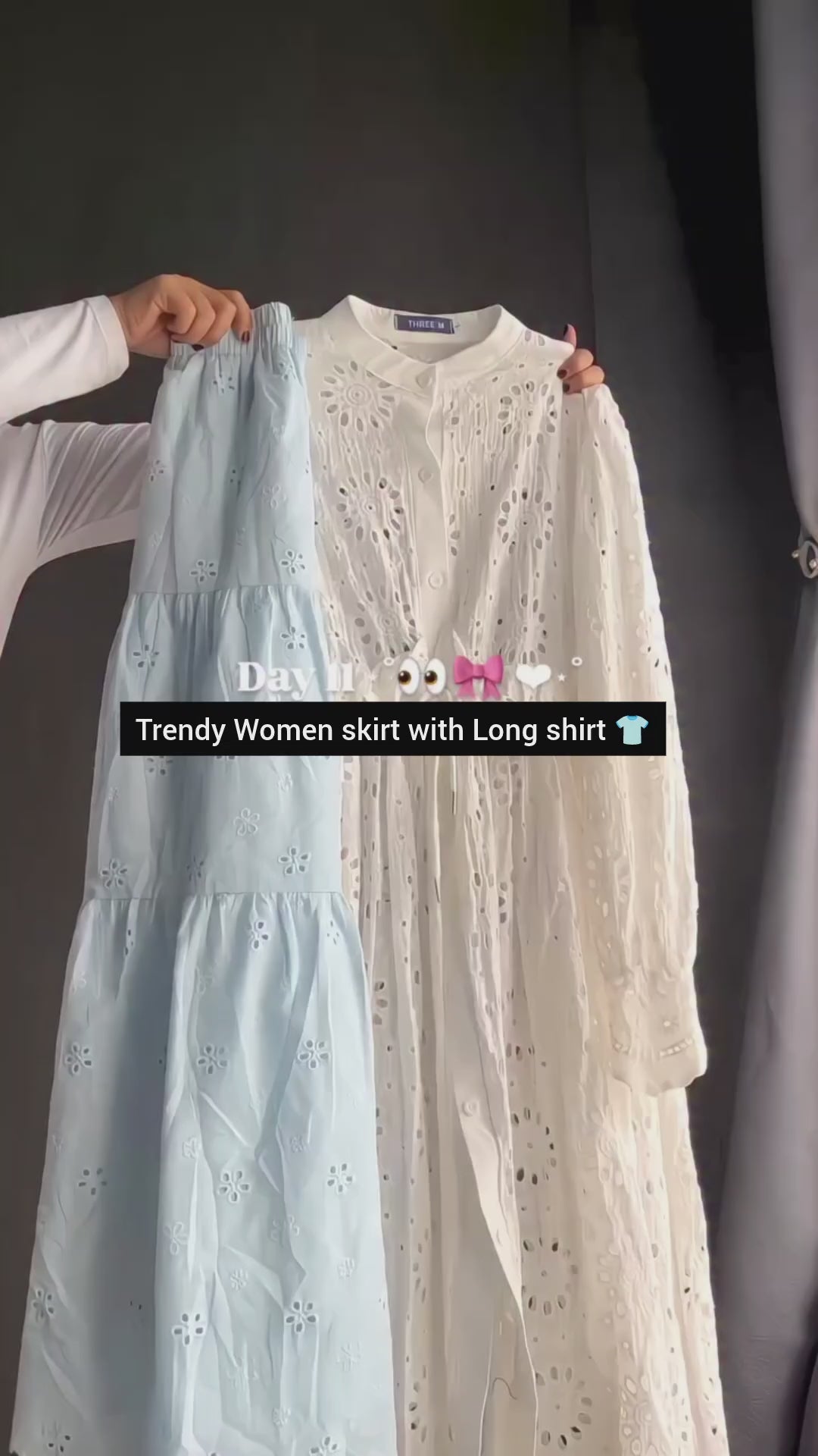 Trendy Women Skirt with Long Shirt